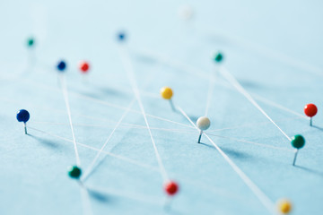 Pins creating a network