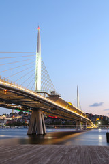 Golden Horn Metro Bridge in Istanbul, Turkey