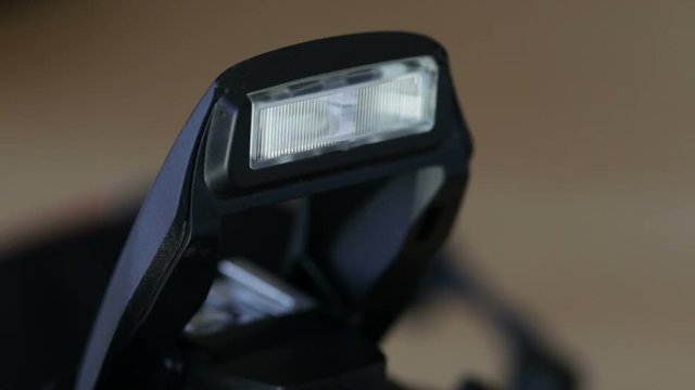 Flashing built-in flash. Photographing