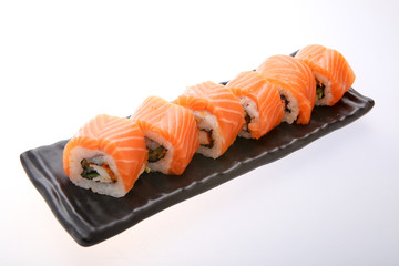 Salmon sushi roll