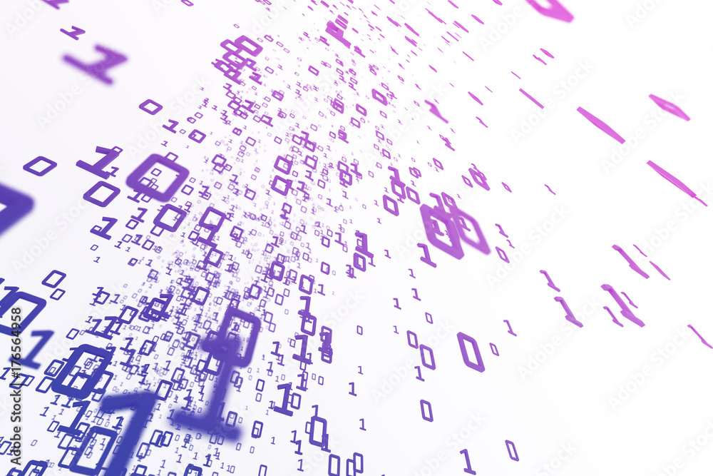 Poster bright binary code wallpaper