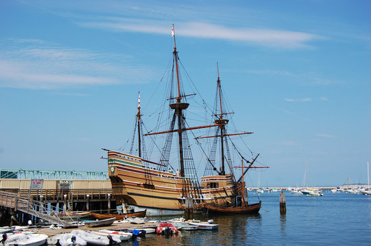The Mayflower II at Plymouth, Massachusetts, USA.