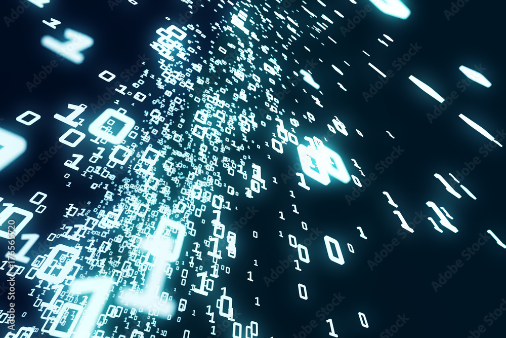 Poster dark binary code wallpaper