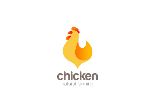 Chicken Farm Logo design vector. Natural Farming Logotype icon