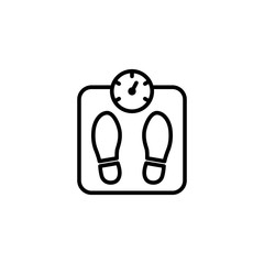 thin line scale icon on white