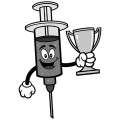 Flu Shot with Trophy Illustration