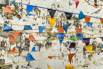 Colored Pennants Background