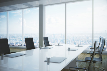 Bright meeting room interior
