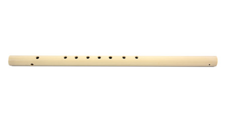 Plastic flute isolated on white background.Flute music instrument isolated