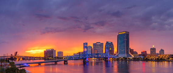 Jacksonville Sunset - obrazy, fototapety, plakaty