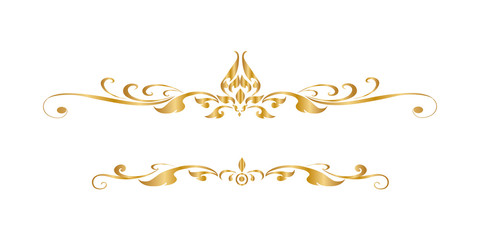 Line Thai Golden , The Arts of Thailand, line pattern background. Vector illustration