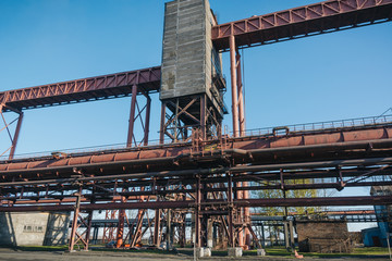 Steel works. General plan of the plant. Big plant. Coke plant. NLMK. Altai coke