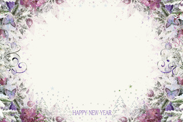 Greeting card happy New Year