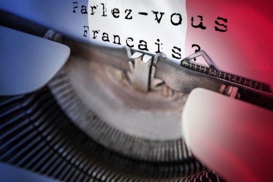 Composite image of parlez vous francais