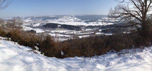Fototapeta premium Paysage Jurassien glacé