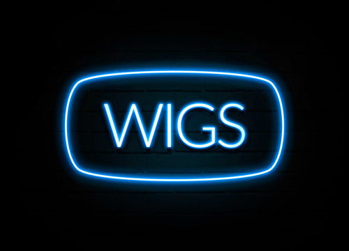 Wigs  - Colorful Neon Sign On Brickwall