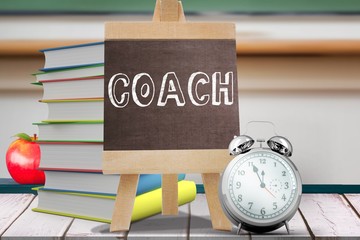 Composite image of coach word