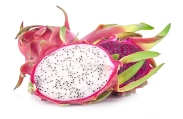 Dragon fruit isolated on white background