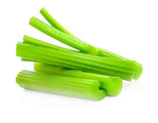 Fresh celery isolated on white background