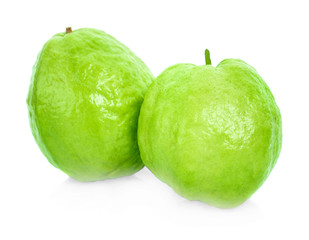 Guava fruit isolated on white background.