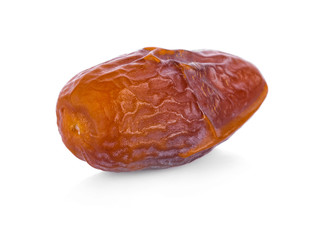 dried fruits from date palm isolated on white background