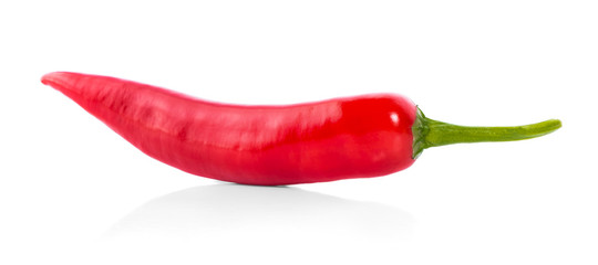 Red chili pepper isolated on a white background