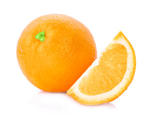 orange slice on white background