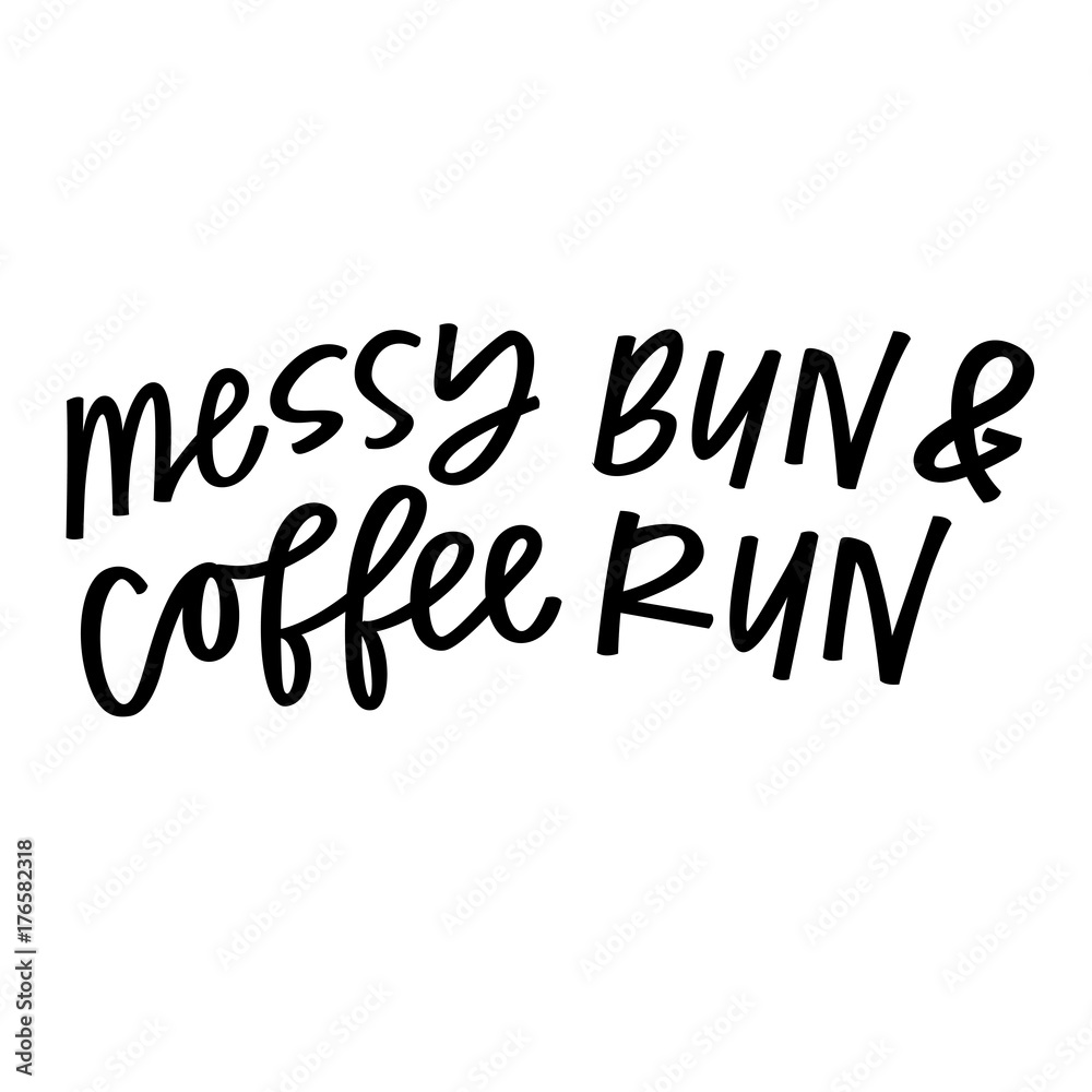 Sticker Messy Bun & Coffee Run