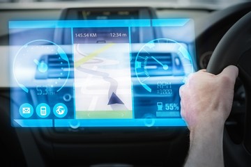 Composite image of image of a map