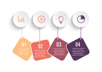 Infographic design vector and marketing icons can be used for workflow layout, diagram, annual report, web design. Business concept with 4 options, steps or processes.