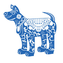 Dog. Chinese New Year Zodiac Symbol 2018.