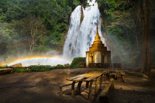 Front of Dat Taw Anisakan falls, waterfall at Pyin Oo Lwin,Mandalay state Myanmar