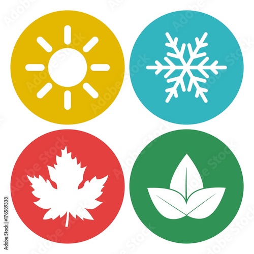 "Four seasons, season icon" Stock image and royalty-free vector files on Fotolia.com - Pic 176589338