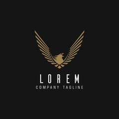 luxury eagle logo design concept template