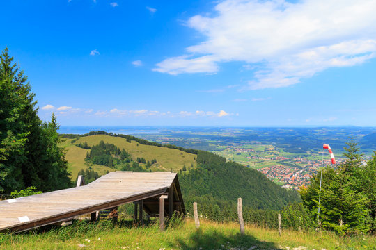 hang glider starting ramp near marquartstein, bavaria