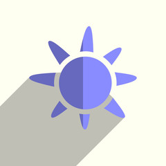 Sun flat icons with of shadow. Vector illustration