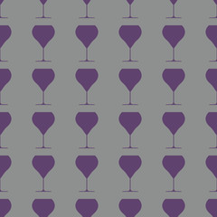 Wineglasses vector illustration on a seamless pattern background