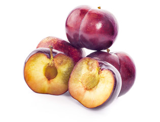 Cherry on white background