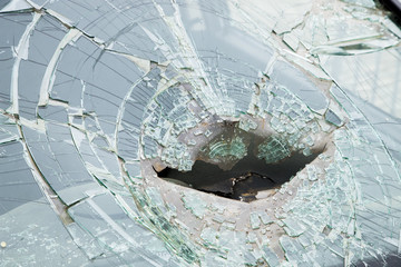 broken car glass