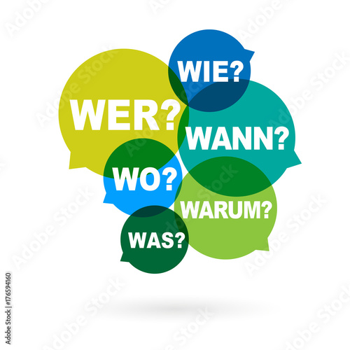 "WFragen wer, wie, was, wo, wann, warum" Stockfotos und lizenzfreie
