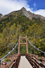 明神橋からの明神岳の絶景　上高地