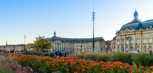 Place de la bourse à Bordeaux, Gironde, France