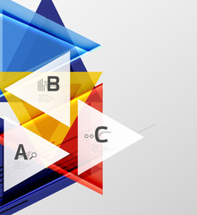 Color triangles background design