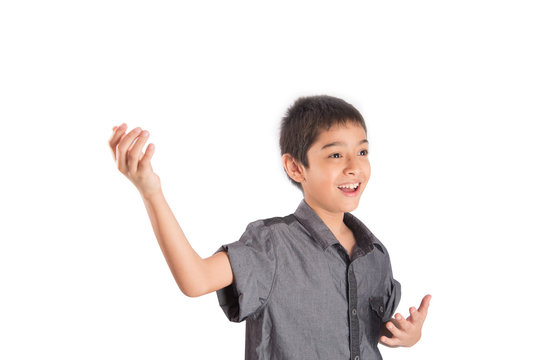 Little Boy Singing Opera Talent Without Microphone