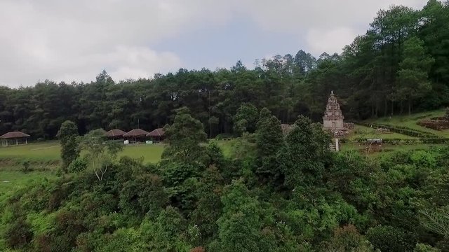 Hindu temple aerial footage
