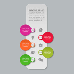 Vector infographic template for diagram, graph, presentation, chart, business concept with 5 options.