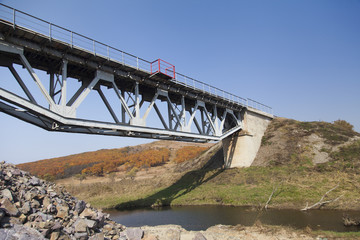 The bridge over the river