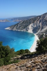 beautiful beach in kefalonia greece