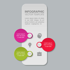 Vector infographic template for diagram, graph, presentation, chart, business concept with 3 options.