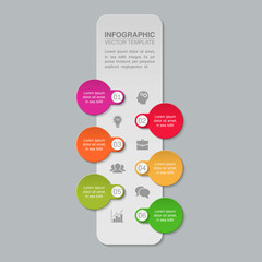 Vector infographic template for diagram, graph, presentation, chart, business concept with 6 options.